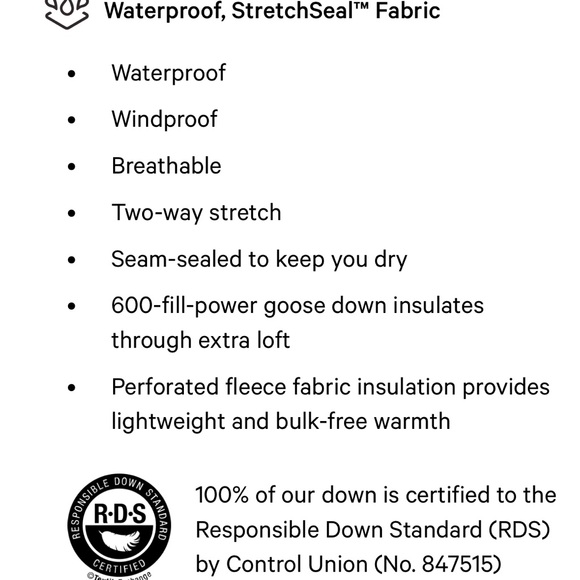 StretchSeal Sleet Street 600-Down Fill Long Jacket Waterproof - Picture 4 of 11